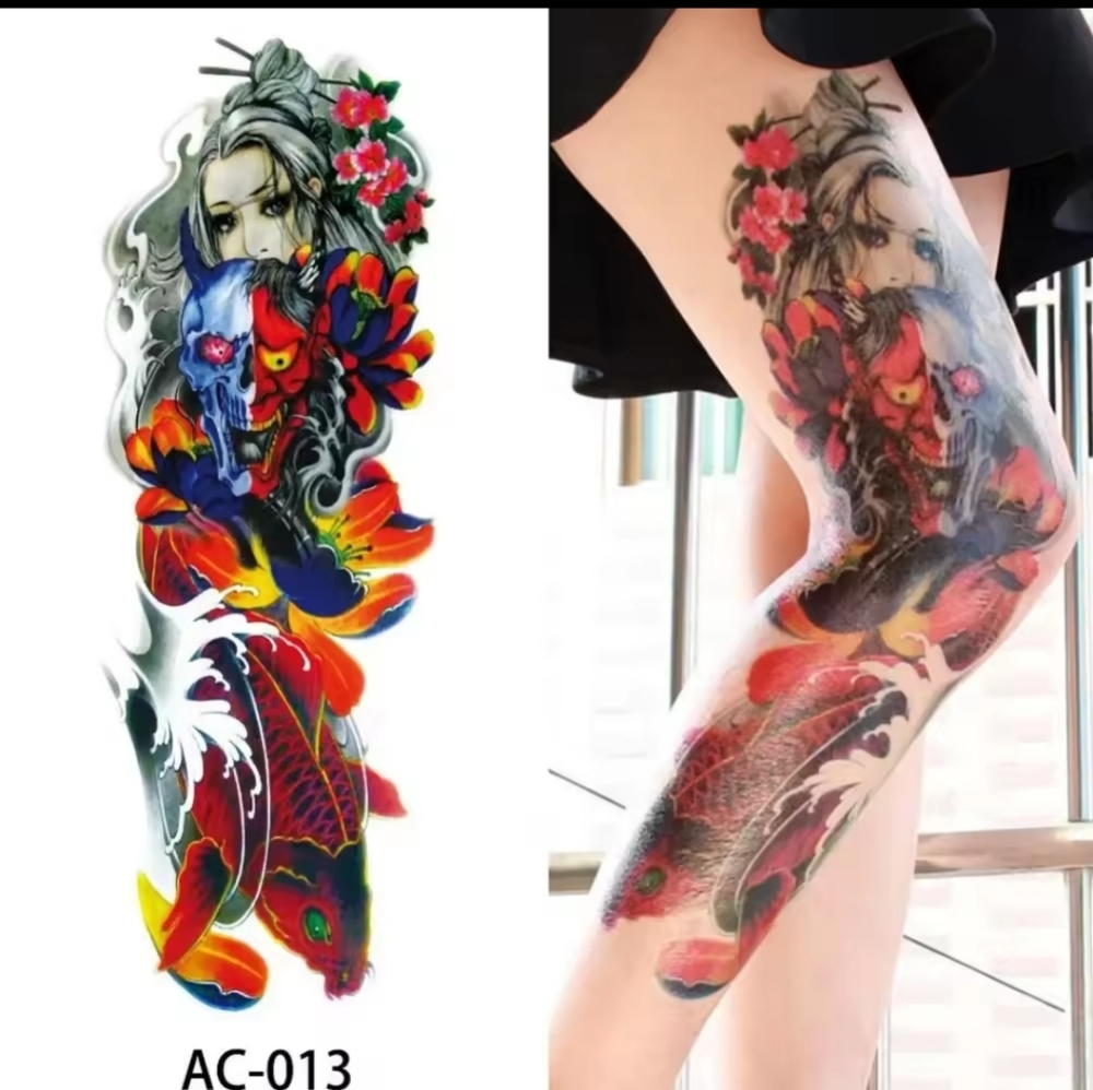Full arm or leg temporary tattoo